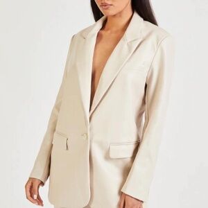 BOA |‎ BECAUSE OF ALICE Leather Blazer Jacket